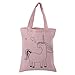 Produktbild Rayher 53984258 Baumwoll-Tasche bedruckt, Motiv Einhorn, rosé, 20 x 25 cm, zum Bemalen, Stoffbeutel, Jutebeutel klein