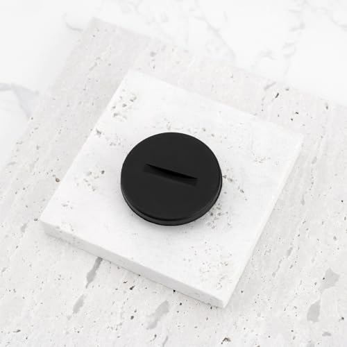 EMSea 4 Stück Batterieabdeckung Ersatz-Batterieabdeckung für Herzfrequenzmesser 25 Mm Kompatibel mit Wahoo TICKR HRM Teilereparatur Schwarzer Kunststoff