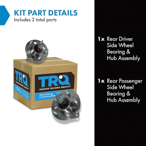 Image of TRQ 2 Piece Rear Wheel Bearing & Hub Assembly Set Compatible with 1997-2003 Buick Century 1996 Regal 1996-2001 Chevrolet Lumina 1996-1999 Monte Carlo 1997 Oldsmobile Cutlass Supreme
