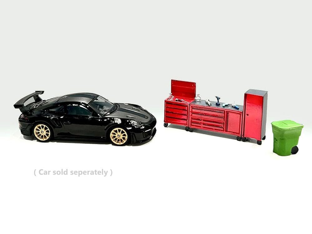 Metal Tools Set B of 5 Pieces Limited Edition 1/64 Scale Models by American Diorama AD-2411MJ - Image 2