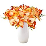 Artificial Orchid Stems, 6 Pcs Artificial Flowers Stems Artificial Phalaenopsis Flowers Faux Orchid...