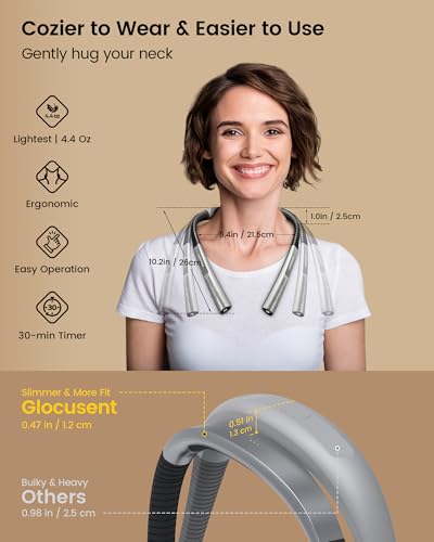 image for Glocusent Upgraded LED Neck Reading Light, Book Light for Reading in B