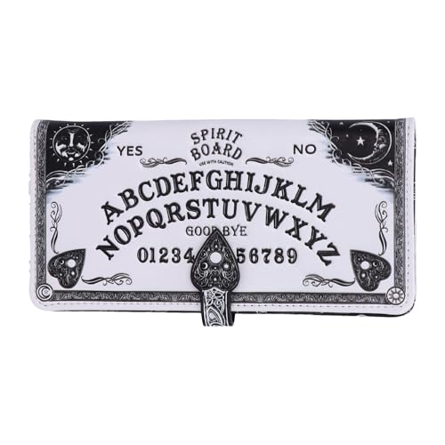 Nemesis Now White Spirit Board Embossed Purse, Gothic Ouija Design, Intricate Baroque Detailing, Occult Stylish Accessory, 18.5cm