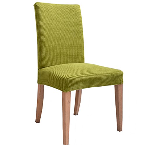 Ruier-hui Fundas para Sillas Pack de 4 Fundas Sillas Comedor Sillas Fundas Elásticas, Bielástico Extraíble Fundas, Fácil de Limpiar, Duradera (Paquete de 4, Verde)
