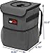 EPAuto Waterproof Car Trash Can with Lid and Storage Pockets, 2.5 Gallon Leakproof, Dark Gray