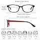 Suertree Myopia Brillen Leichte Kurzsichtigkeit Brille Mode Distanz Brille für Damen Herren Rot -1.5