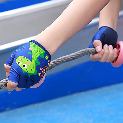 Boyiexin BY-KIDS-0003 Half-Finger Climbing Gloves For Age 3-10 Boys And Girls Monkey Bars Biking, Good Grip Control Gloves thumb #8