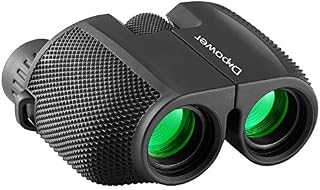 DFlamepower 10x25 Compact High Powered Folding Binoculars Waterproof Telescope for kids/adults/outdoor birding watching/travelling/sightseeing/hunting, etc