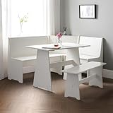 Julian Bowen Newport Corner Dining Set, Surf White
