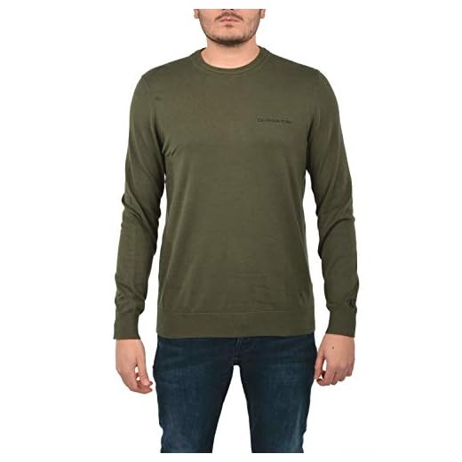 Calvin Klein Jeans Män Essential tröja med rund hals, Deep Depths, XL