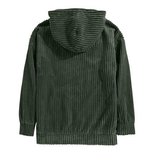 Ymosrh Men's Winter Hoodie Long Sleeve Casual Corduroy Drawstring Pullover Hoodies with Pocket Pullover Hoodie, S-3XL2