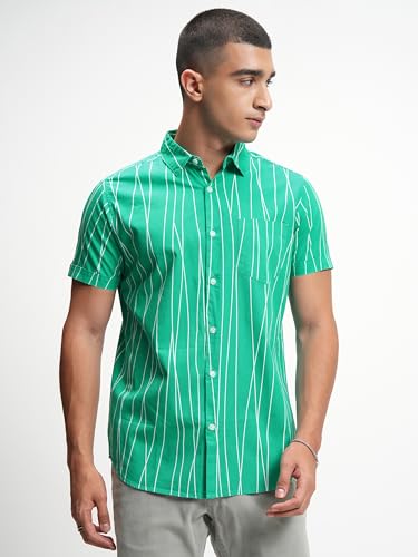 Image of Highlander Men's Striped Slim Fit Shirt