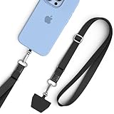 Lamicall Cell Phone Lanyard Crossbody 2 Pack - Adjustable Thicker Soft-Touch Strap with 2 Patches, Anti Theft Neck Lanyard with Large Zinc Alloy Swivel Hook for iPhone 17 16 15 Pro Max, Android