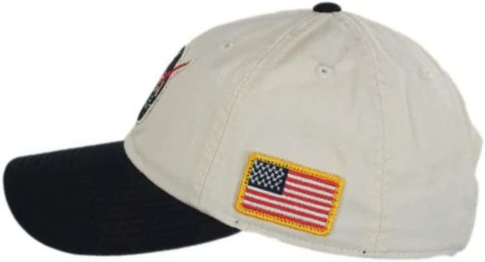 American Needle NASA Officially Licensed United Slouch Baseball Dad Buckle Strap Hat, Ivory/Navy (43570A-NASA) - Image 2