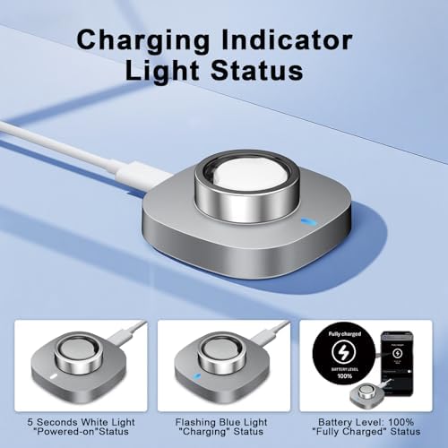 Vigamen Charger Compatible with Aura-Ring Gen 3-Size 9,Fast Safe Charging Dock with USB-C Cable for Smart Ring - 2
