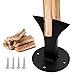 Kindling Splitter Log Wedge,Manual Log Splitter Wedge,Wood Splitter Wedge,Steel Wood Wedge,Black,with 4 Holes and Install Screws
