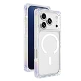 AMAZINGthing for iPhone 17 Pro Max [Omni Case], Designed for MagSafe Accessories, 10FT Drop Proof, Magnetic Phone Cover with Bumper Protection, Anti Yellowing, Transparent, Clear Rainbow