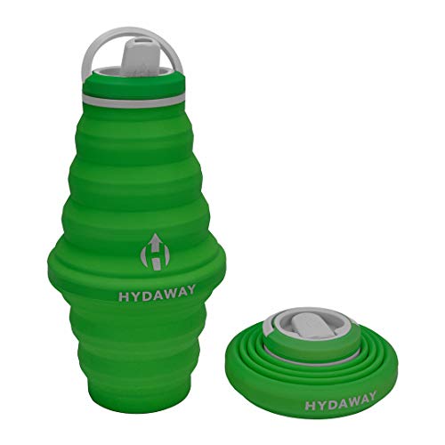 HYDAWAY Collapsible Water Bottle, 25 oz Spout Lid | Ultra-Packable, Travel-Friendly, Food-Grade Silicone