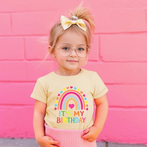 Birthday Girl Shirt 2nd 3rd 4th 5th 6th 7th Girls Birthday Tshirts Cotton Short Sleeve Tee Tops Outfit4