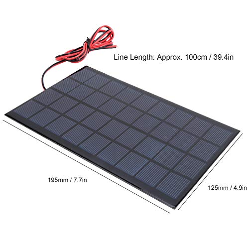 LANTRO JS Painel solar, DC9V 3W 125 x 195 mm módulo de placa de energia epóxi painel solar de poliss