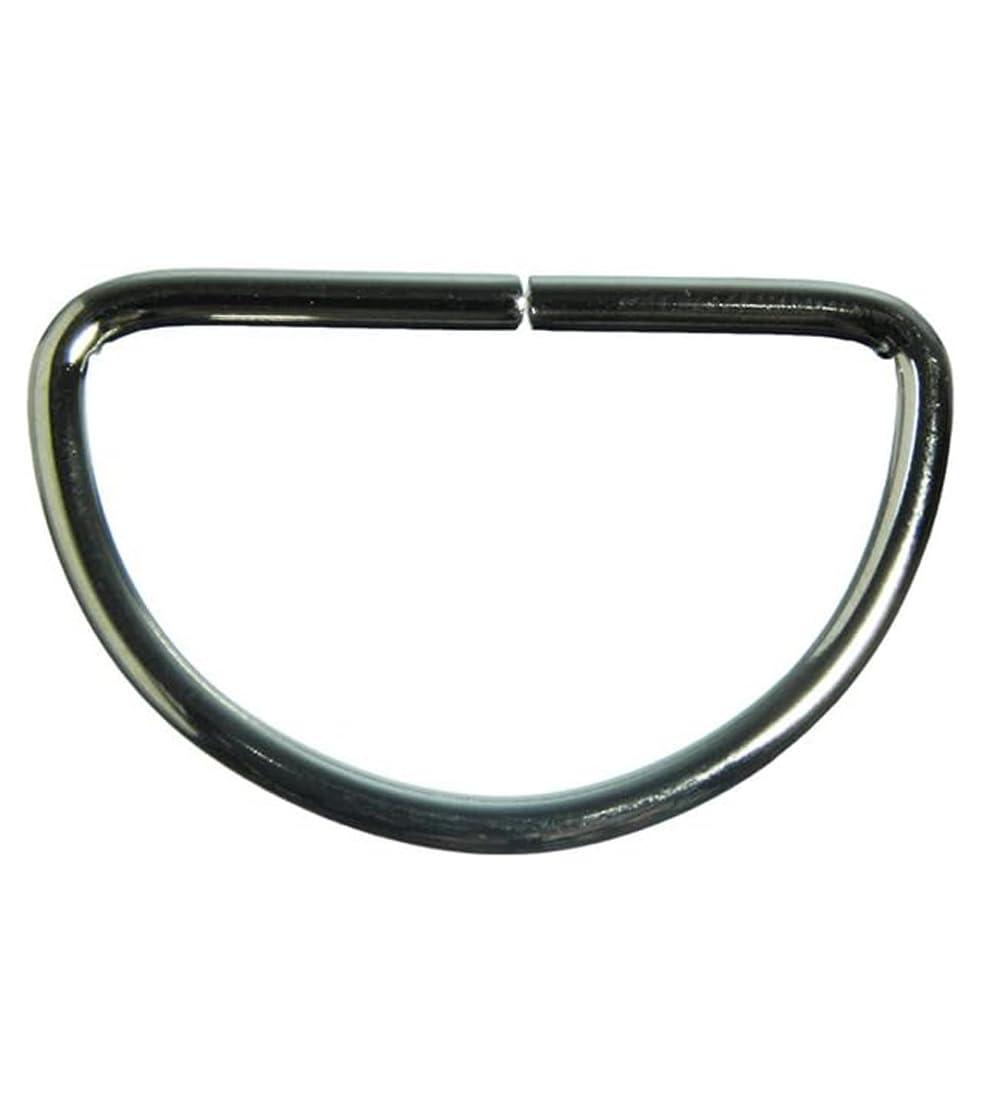 SISI UK Nickel Plated 25mm Metal D Rings for Sewing, Bags & Curtain Tie Backs – Split D-Shape Buckle Fasteners for Straps, Belts & Crafts (Pack of 20)