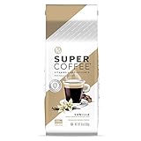 KITU SUPER COFFEE Grounds, Energy & Immunity (2x Caffeine, Vitamins, Antioxidants) [Vanilla] 10 Oz,...
