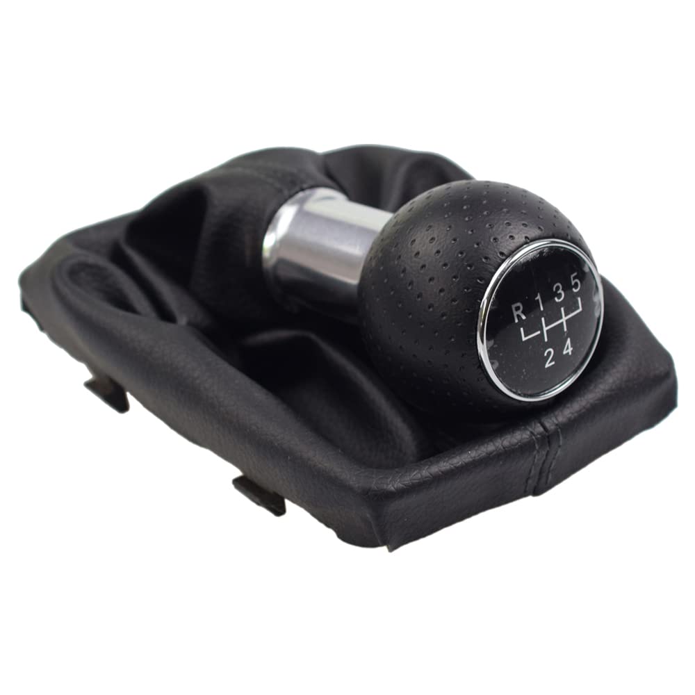 Manual R5 Speed Car Gear Shift Shifter Knob Head with Leather Dust-Proof Cover for A=UDI A4 B6 B7 2000-2008 Car Styling (R-5 Speed)