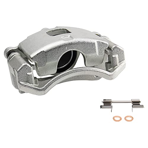 Image of TRQ Front Disc Brake Caliper with Bracket & Hardware LH | For GM