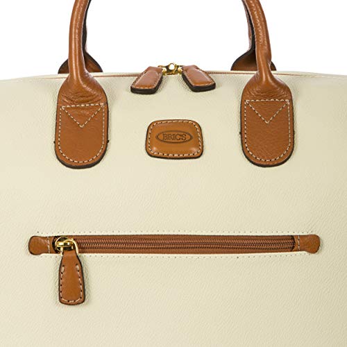 Bric's FIRENZE Cargo Duffel Bag - Luxury Travel Tote with Luggage Sleeve - Weekender and Travel Carry On Bags For Women and Men - Embossed PVC - 18 Inch, Cream by Bric's - Image 5