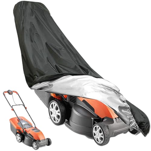 VVHOOY 210D Cubierta de cortacésped Oxford para trabajo pesado Cubierta de cortacésped impermeable para jardín con bolsa de almacenamiento Protección para todo tipo de clima 76x25x44 pulgadas
