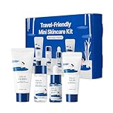 ROUND LAB Birch Juice Moisturizing Mini Kit, 4-Step Travel Size Skincare Set (Cleanser, Toner, Serum, Cream), Daily Skin Care Routine Trial Kit for Acne-Prone and Sensitive Skin, Stocking Stuffers