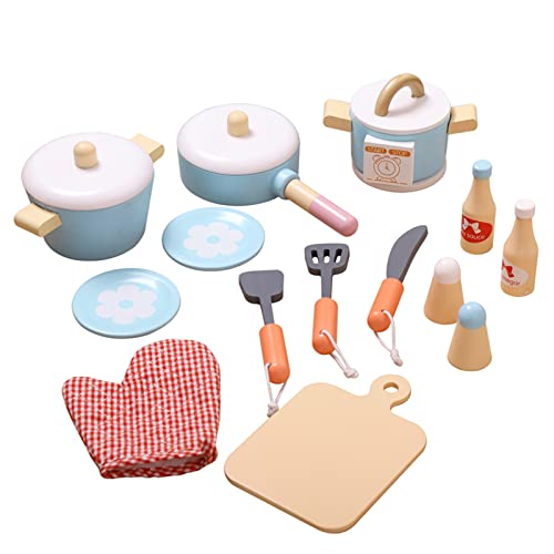 Play Kitchen Accessories, Wooden Play Set Cooking Toys, 17 Pieces Play Cookware Pots And Pans Set, Cooking Simulation Montessori Educational Toys, Christmas Birthday Gifts For Kids Girls Boys 3 - 7 #TOP3