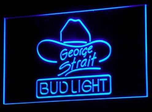A116-b Bud Light George Strait Bar Pub Neon Light Signs