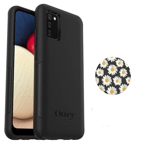 OtterBox Commuter Series Case for Samsung Galaxy A02S with Daisy Pop - Non Retail Packaging - Black