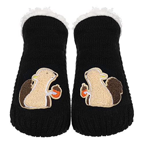 Image of ZYZX Cute Animal Slipper Socks for Women with Grips,Fuzzy Socks Indoor