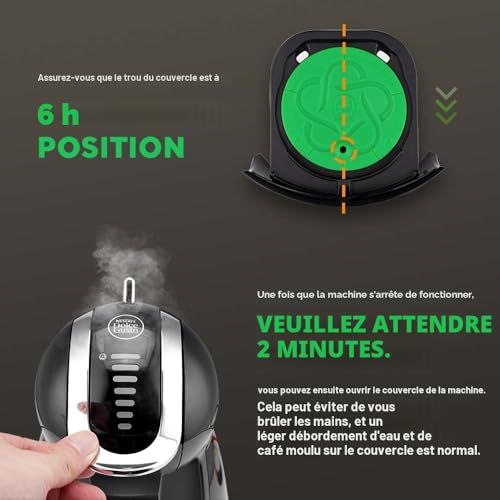Capsules rechargeables Dolce Gusto : 2 dosettes réutilisables avec cuillère et brosse - 6