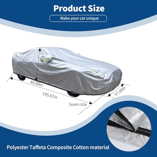 Image of for Mustang Car Cover Waterproof All Weather Full Car Covers for Ford Mustang 2009-2024 Exterior Accessories