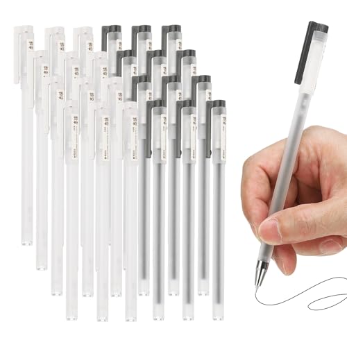 Bolígrafo gel negro 0.35mm pack 24 unidades