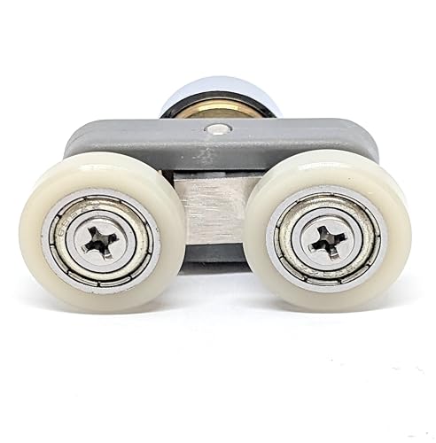 Roulette double E7 diamètre 17mm en nylon robuste pour douche