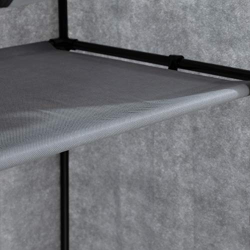 axentia-Armario-de-Tela-Aleacion-de-Acero-Gris-Aprox-60-x-148-x-45-cm