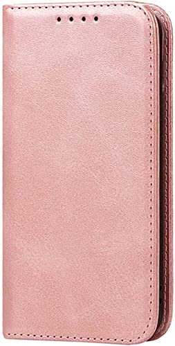 Housse portefeuille iPhone 14 Pro Max à clapet rose contre les chocs et les chutes