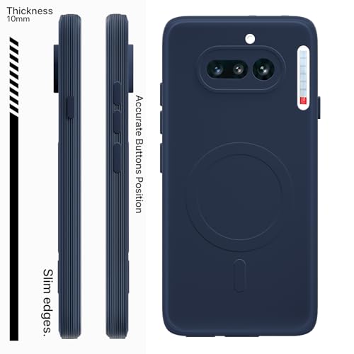 Image of Pikkme Back Cover for Nothing Phone 4a 5G Soft Matte Silicone Mag-Safe Design (Mag-Safe Not Support) Camera Protection | Slim Fit Bumper Cover (Blue)