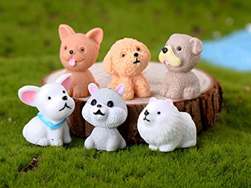 Halloluck 12 Pcs Miniature Dog Figures, Cute Animal Toy Collection, Cake Topper, Plant & Car Decor #TOP5