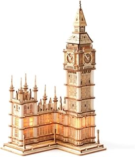 RoWood 3D Wooden Puzzle Big Ben Model Kit for Adults to build, DIY Wooden Model Building Construction Craft Kits, Ideal as Christmas And Birthday Gift