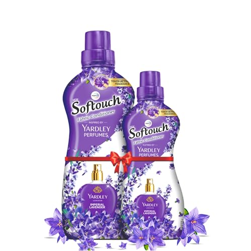 Image of Softouch Yardley Imperial Lavender 790+ 190 ml Fabric Conditioner | Long lasting fragrance for clothes