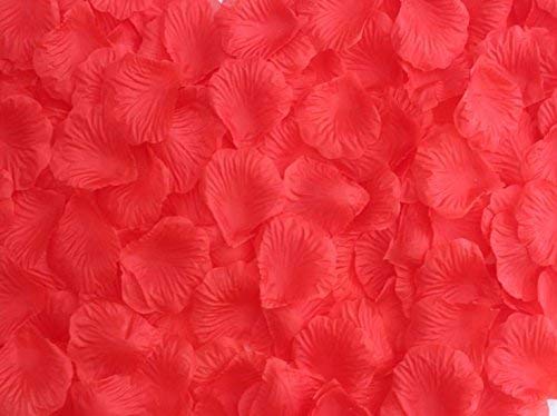 RAJ RATTAN Artificial Silk Rose Petals (Red, 100 Pieces)