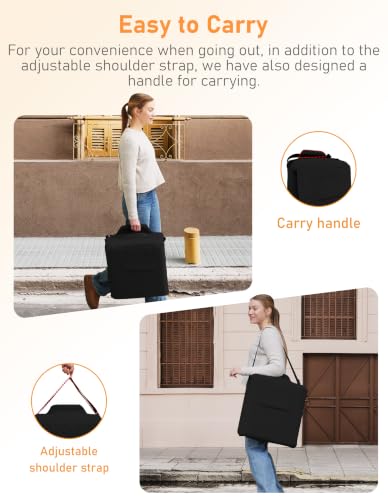 Image of FASTMOMENT Floor Chair with Back Support Adjustable Meditation Chair with 14 Positions Portable Ground Seating for Adults Foldable Floor Seat for Meditation Yoga (Thicker Sponge Version, Black)