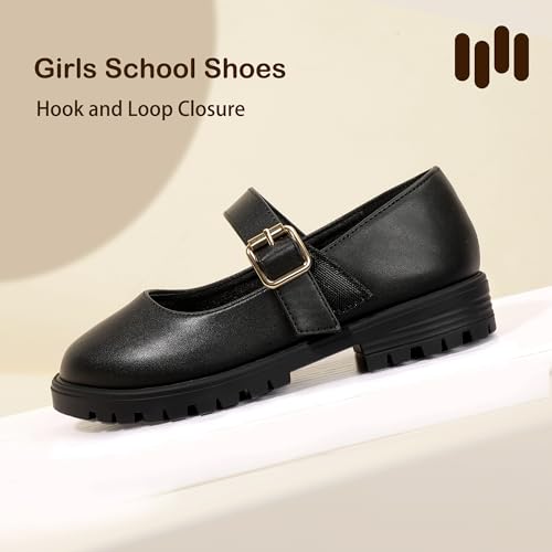 Hehainom Girls Mary Jane Dress Shoes School Uniform Shoes Little Big Kids Round Toe Platform Flats3