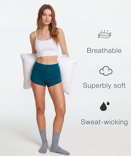 Image of LazyCozy Bamboo Viscose Sleep Shorts for Women, Soft Dolphin Lounge Shorts | Comfy Y2K Micro Mini Pajama Shorts, Lightweight Booty Shorts, Summer Pj Shorts, Knit Workout Shorts