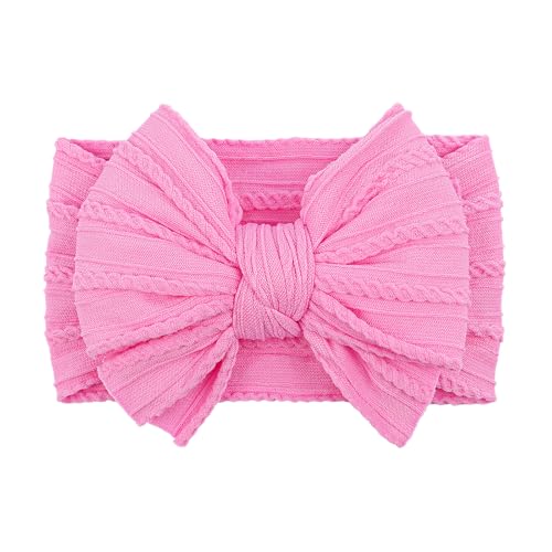 LemonSpace Handmade Baby Girls Bows Soft Stretchy Nylon Hair Bands Hair Accessories Baby headbands with Bows for Newborn Baby Girls Infant Toddlers Kids(Pink